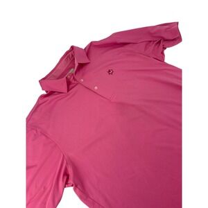 Donald Ross Polo Shirt Mens XL Polo Pink Performance Golf Fox Logo Short‎ Sleeve
